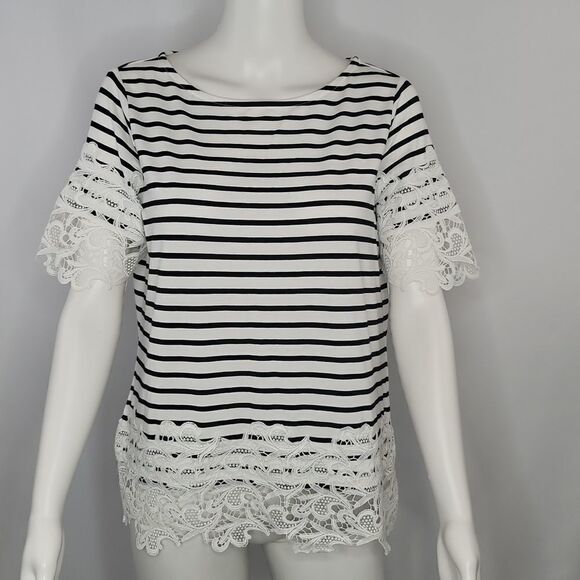 Tommy Hilfiger Lace Trim Top - Picture 1 of 14
